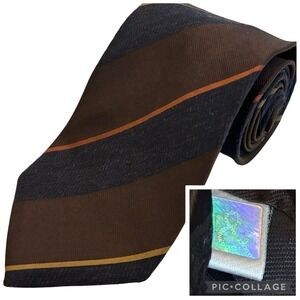 DOLCE & GABBANA WOOL SILK Repp Tie Striped Quiet Luxury Dark Academia Preppy